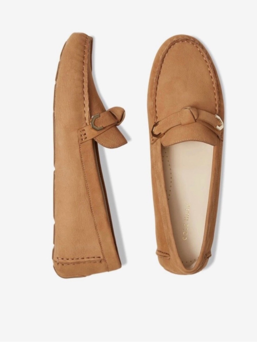 Women’s Tan Suede Driving Loafers